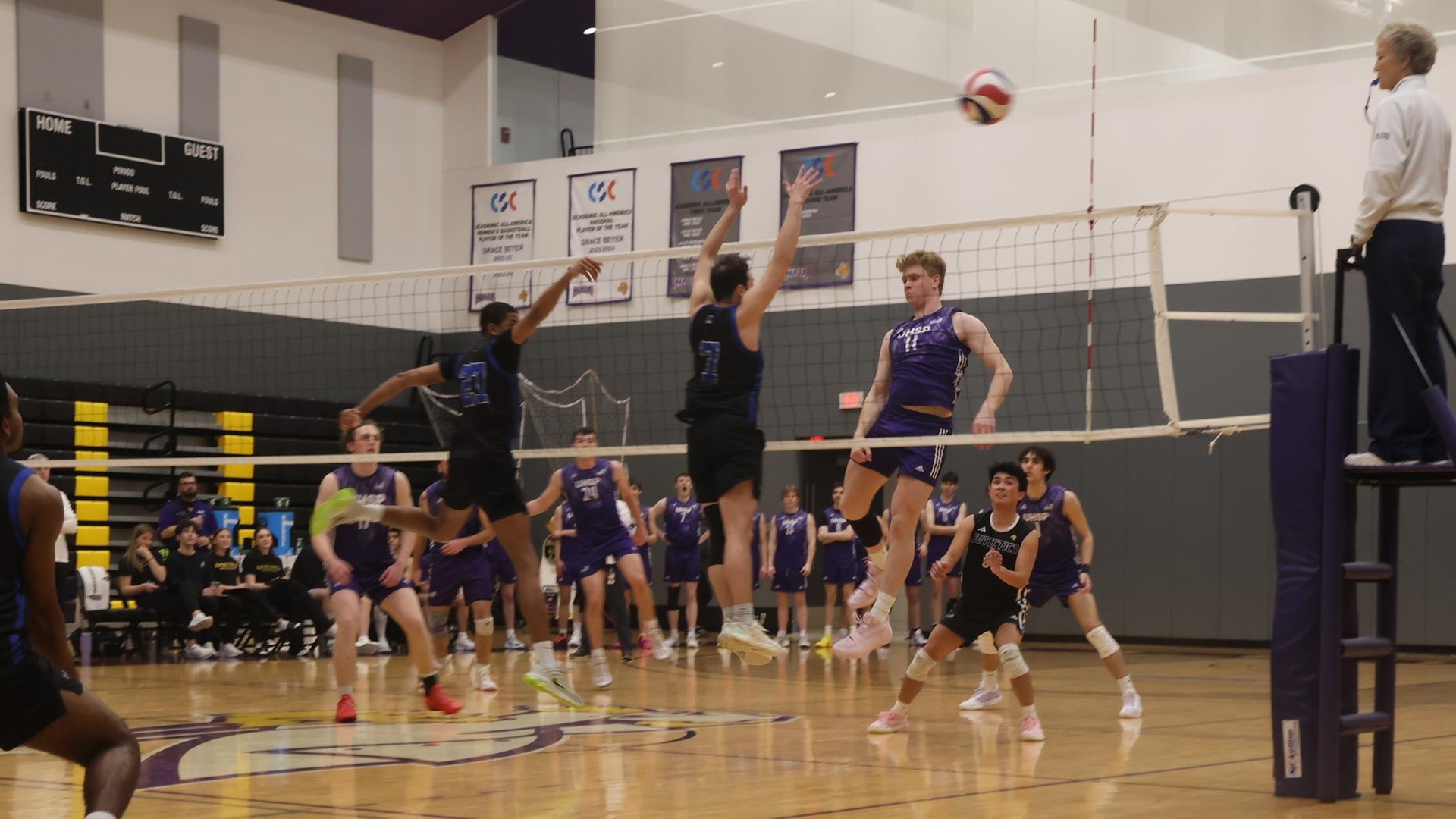 Big Hitting and Blocking Afford UHSP Straight-Set Win over C-SC