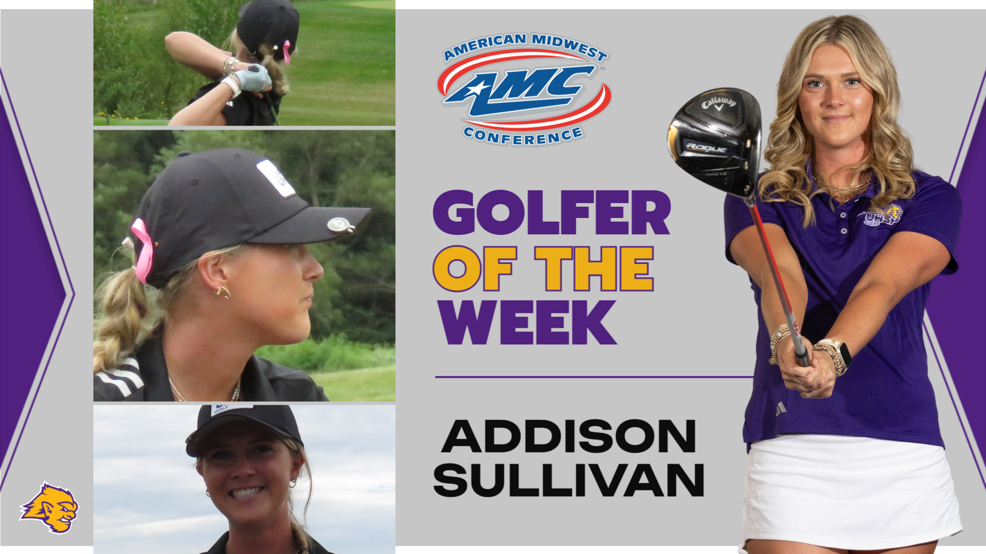 Addison Sullivan selected as top golfer by American Midwest Conf.