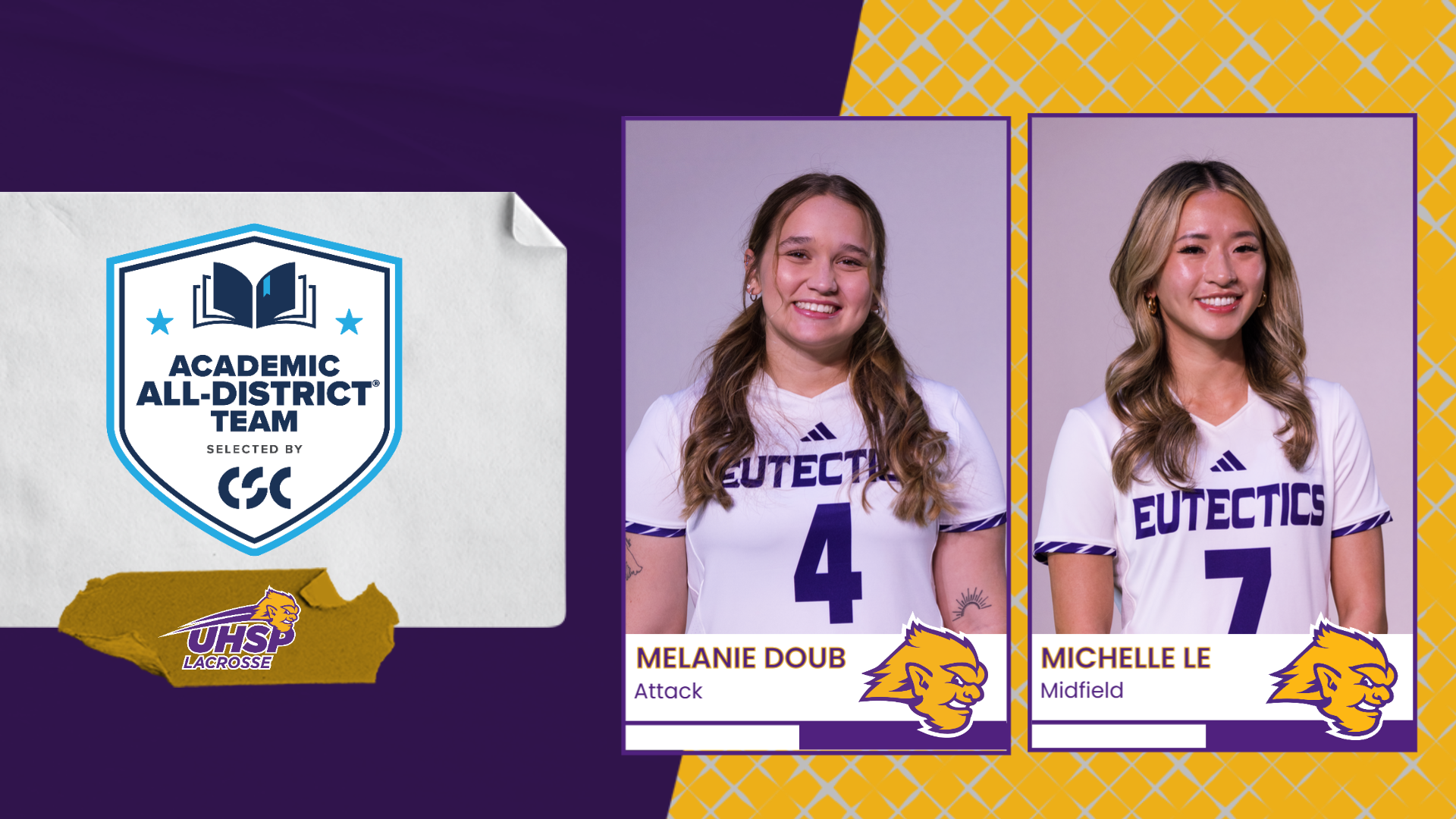 Doub and Le Named Academic All-District